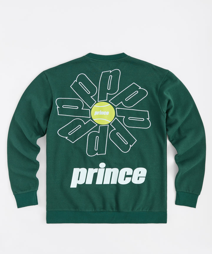 Prince Embroidered Crewneck - Green