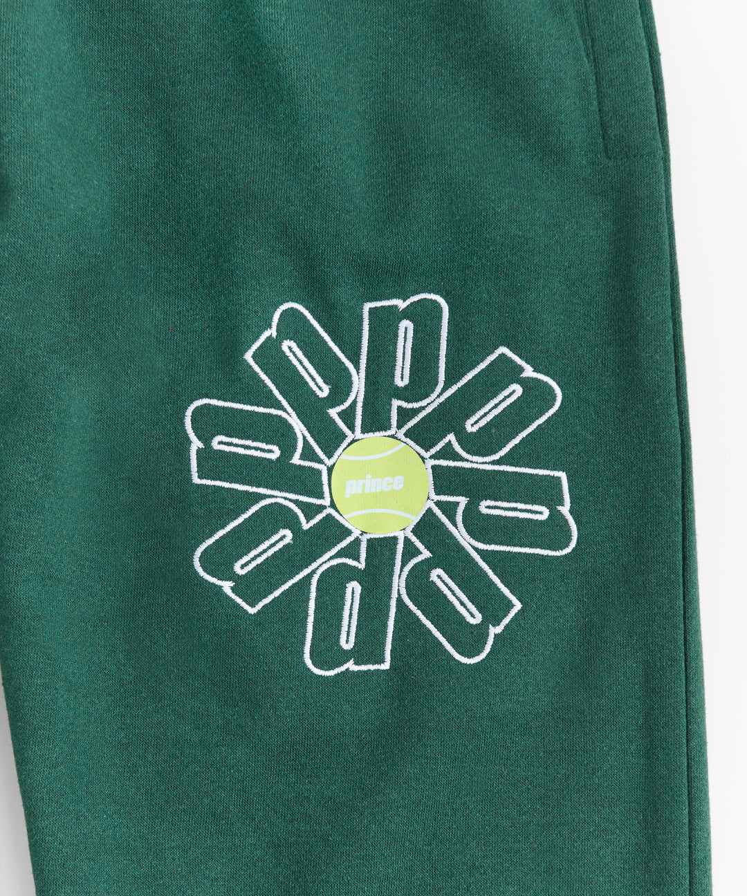 Fleece Embroidered Sweatpants - Green