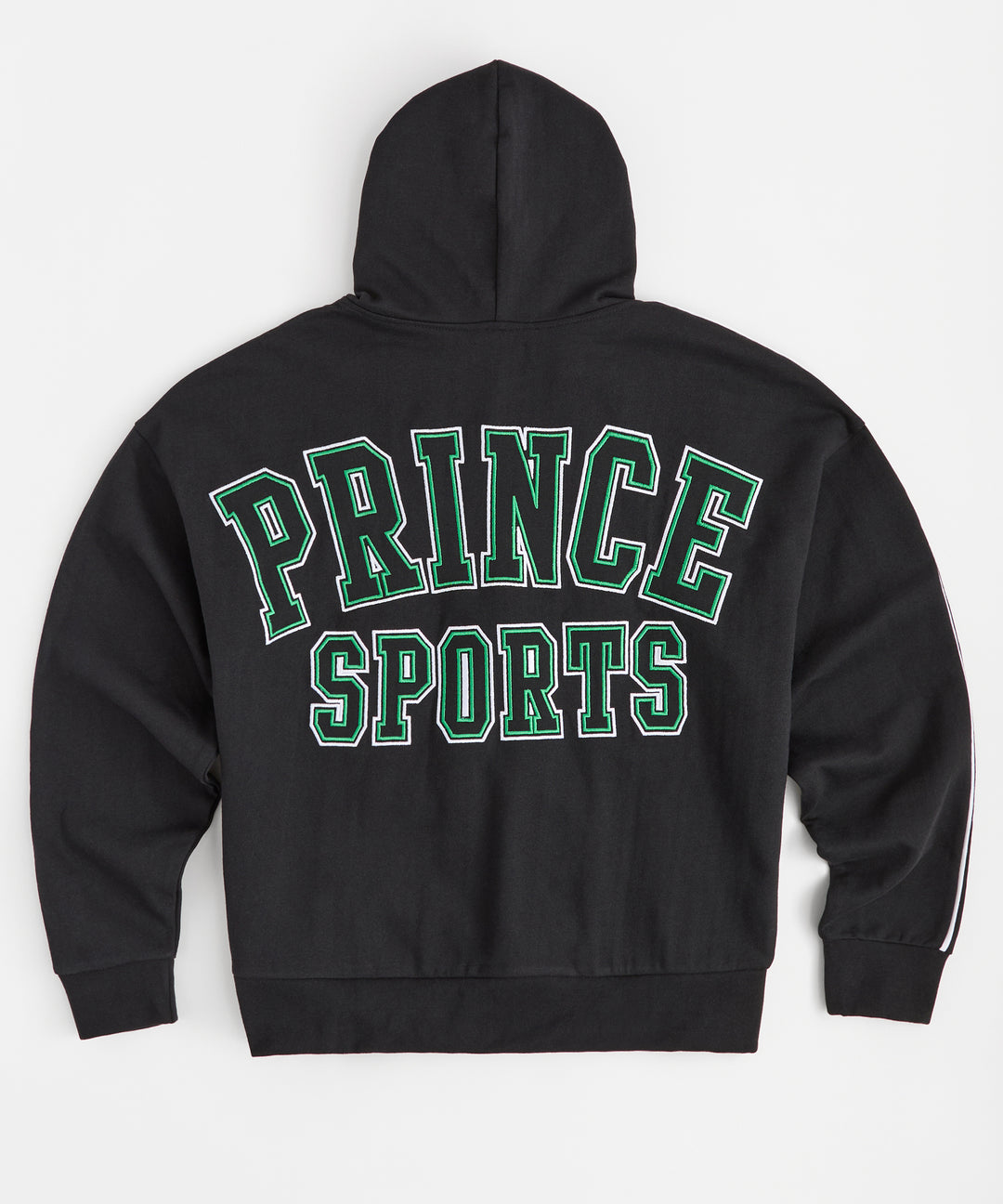 Prince Sports Chenille Patched Full Zip Hoodie - Black