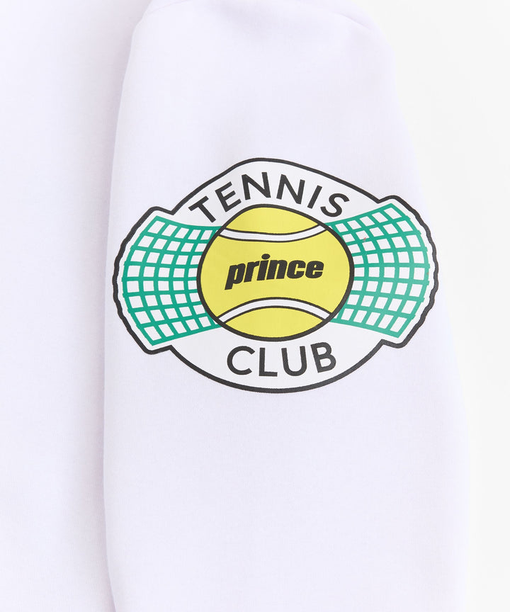 Full Zip Embroidered Hoodie - White