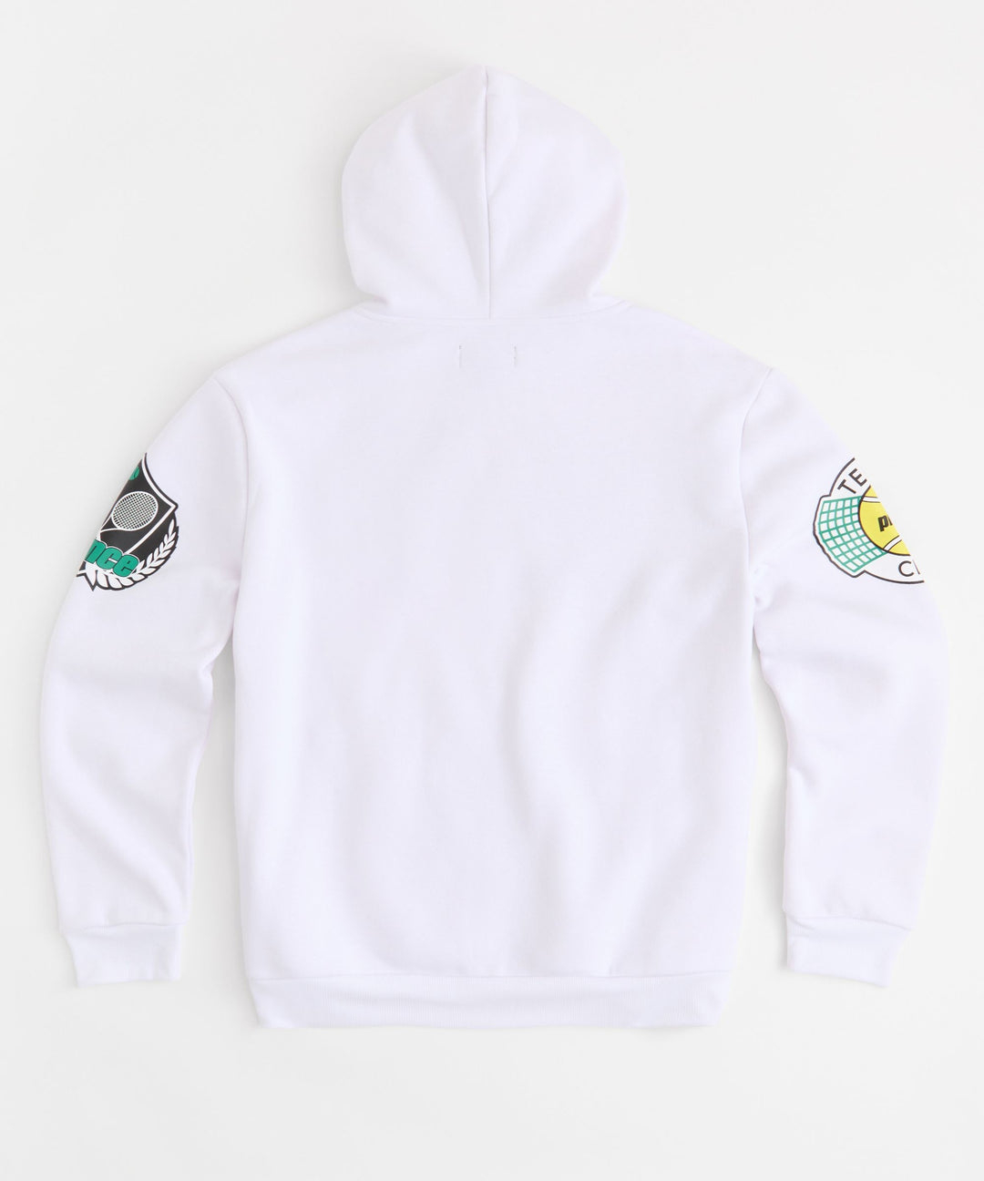 Full Zip Embroidered Hoodie - White