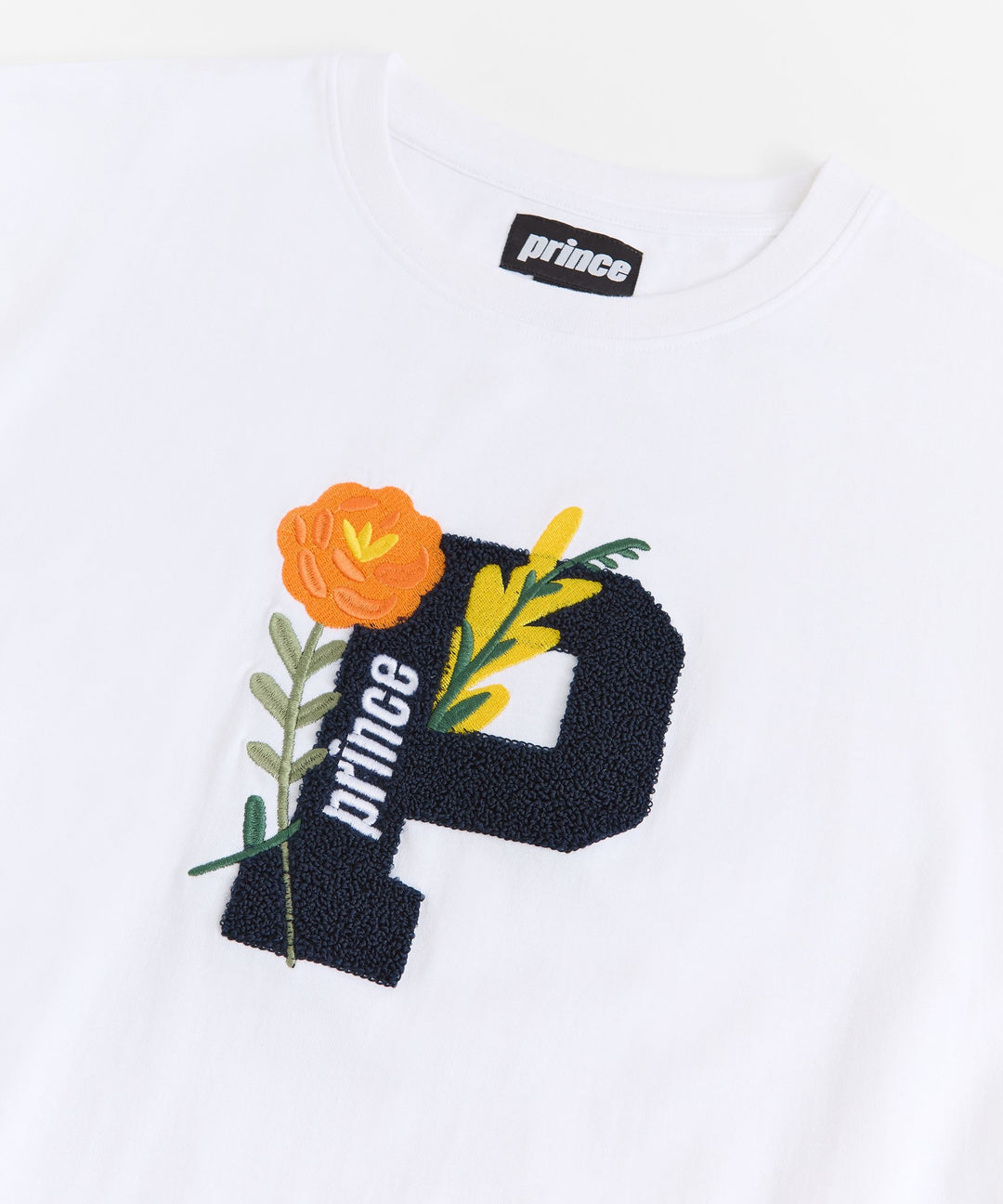 Chenille Monogram Tee - White