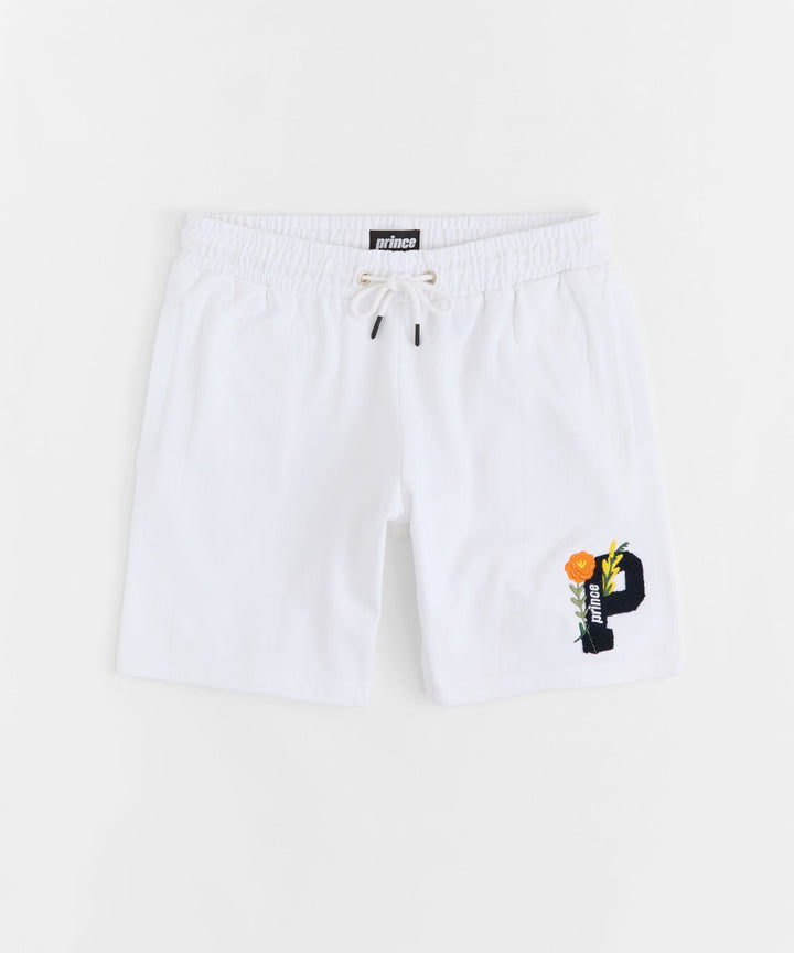 Chenille Monogram Short - White