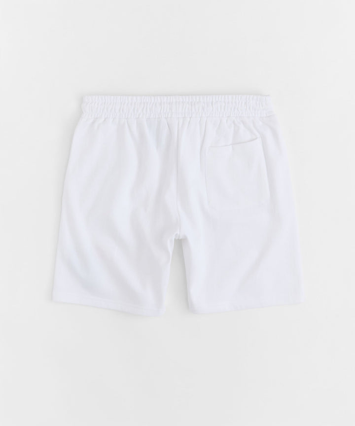 Chenille Monogram Short - White