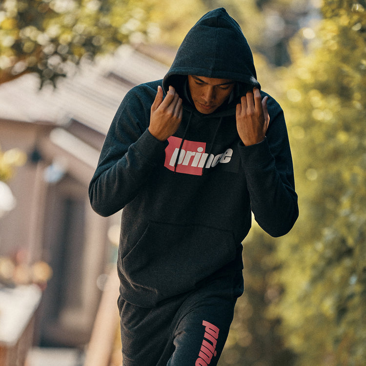 Corp Block Fleece Hoodie - Heather Black