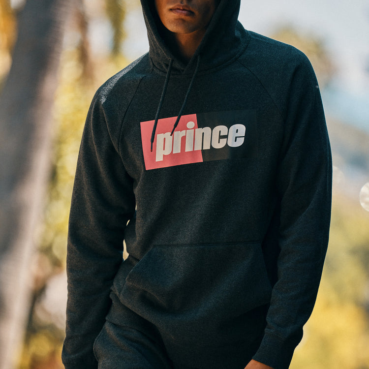 Corp Block Fleece Hoodie - Heather Black