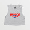 Prince vs Happy Dad Womens Crop Tank -Heather Grey