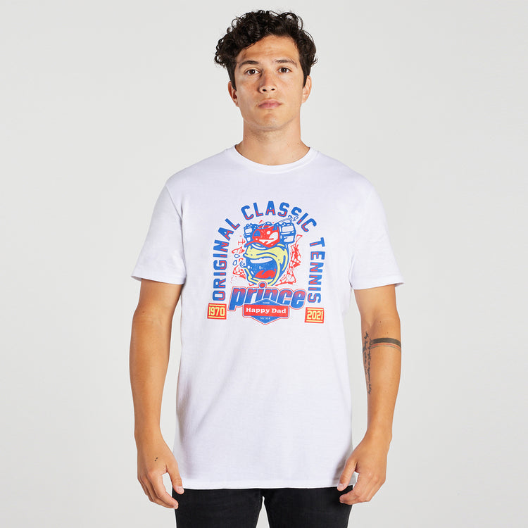 Prince vs Happy Dad Mens Beer Hat Tee -White