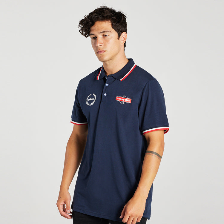 Prince vs Happy Dad Mens Polo -Navy