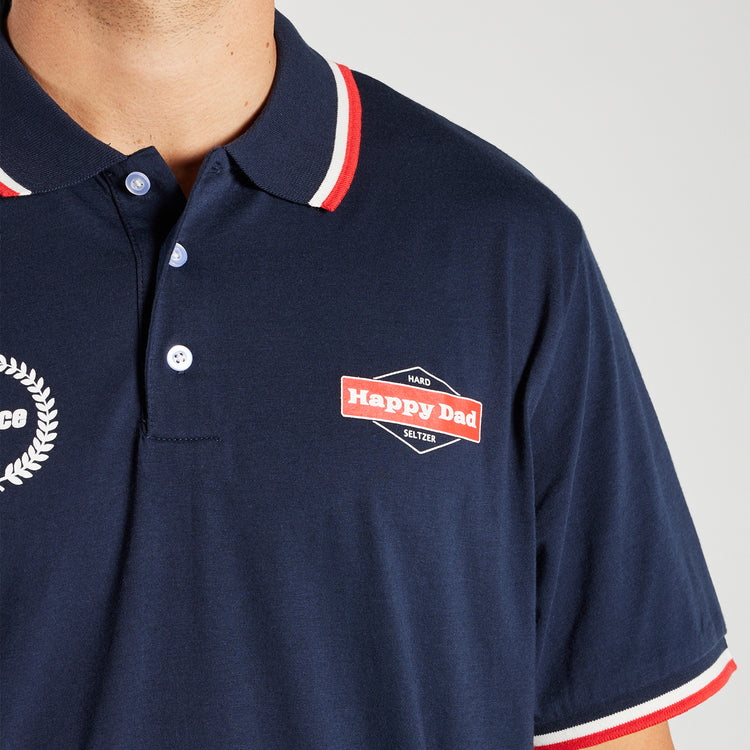 Prince vs Happy Dad Mens Polo -Navy