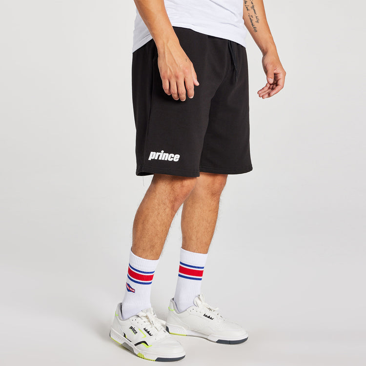 Prince vs Happy Dad Mens Fleece Short -Black