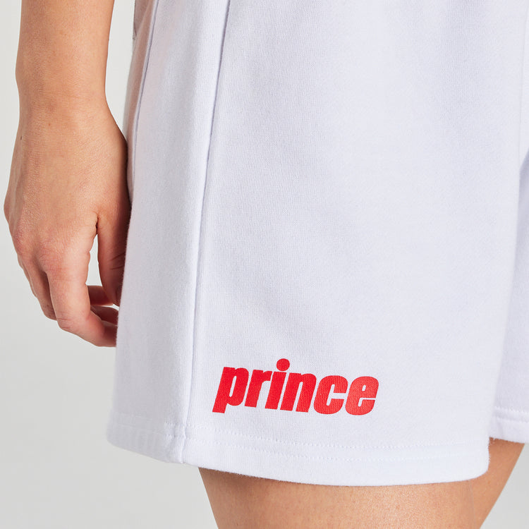 Prince vs Happy Dad Womens Fleece Short -White