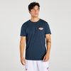 Prince vs Happy Dad Mens Logo Lock Tee -Navy